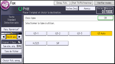 Illustration de l'écran du panneau de commande