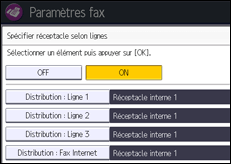 Illustration de l'écran du panneau de commande