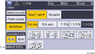 Illustration numérotée du panneau de commande