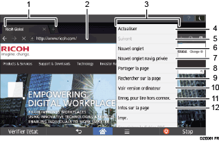 Illustration des modes de modification avec numérotation