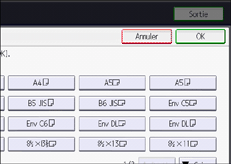 Illustration de l'écran du panneau de commande