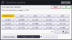Illustration de l'écran du panneau de commande