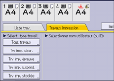 Illustration de l'écran du panneau de commande