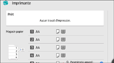 Illustration de l'écran du panneau de commande