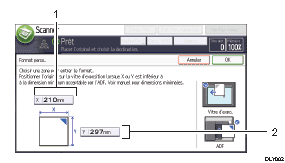 Illustration numérotée du panneau de commande