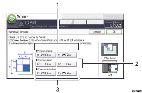 Illustration numérotée du panneau de commande