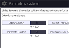 Illustration de l'écran du panneau de commande