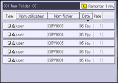 Illustration de l'écran du panneau de commande