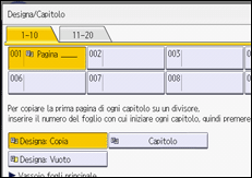 Illustrazione della schermata sul pannello di controllo