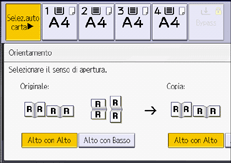 Illustrazione della schermata sul pannello di controllo