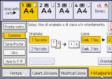 Illustrazione della schermata sul pannello di controllo