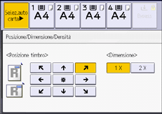 Illustrazione della schermata sul pannello di controllo