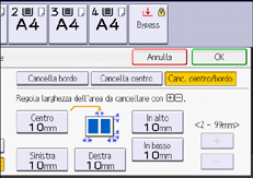 Illustrazione della schermata sul pannello di controllo