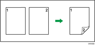 Illustrazione della stampa su due facciate