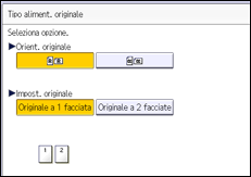 Illustrazione della schermata sul pannello di controllo