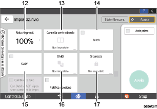 Illustrazione numerata pannello di controllo