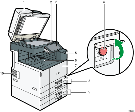 Illustrazione numerata unità principale