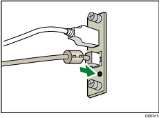 Illustrazione collegamento del cavo di interfaccia USB