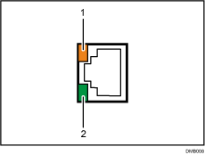 Illustrazione porta Gigabit Ethernet (illustrazione numerata)