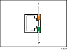 Illustrazione porta Gigabit Ethernet (illustrazione numerata)