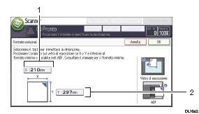 Illustrazione numerata pannello di controllo