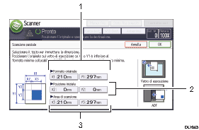 Illustrazione numerata pannello di controllo