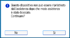 Illustrazione della schermata sul pannello di controllo