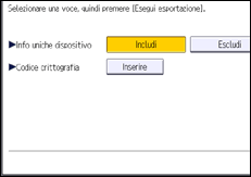 Illustrazione della schermata sul pannello di controllo