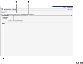 Illustrazione numerata della schermata del browser web