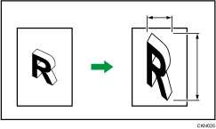 Abbildung des Reprofaktors (Horizontal/Vertikal)