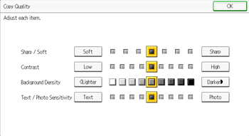 Operation panel screen illustration