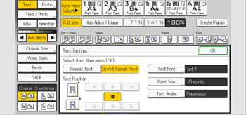 Operation panel screen illustration