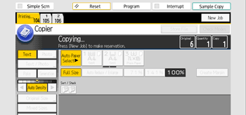 Operation panel screen illustration