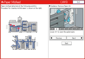Operation panel screen illustration