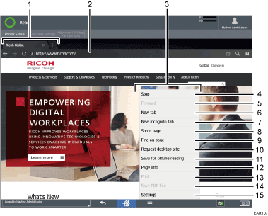 Illustration of changing modes numbered callout illustration