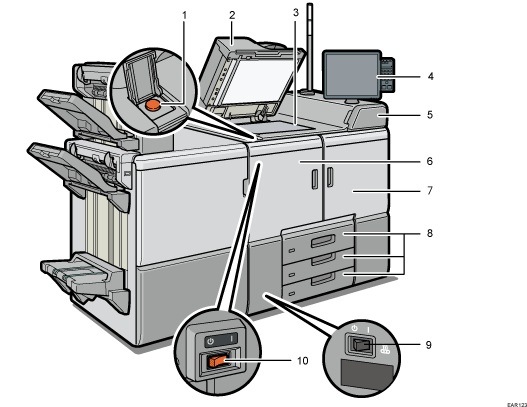 Main unit illustration numbered callout illustration