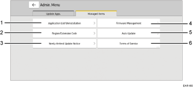 Operation panel screen illustration