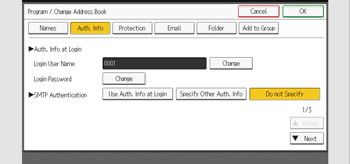 Operation panel screen illustration