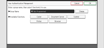 Operation panel screen illustration