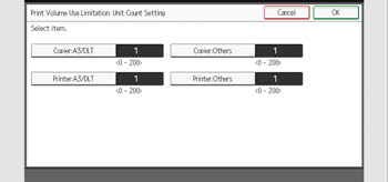 Operation panel screen illustration