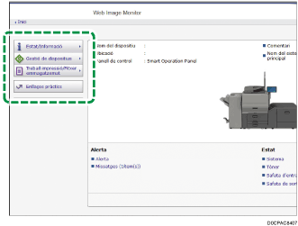 Il·lustració de la pantalla del navegador web