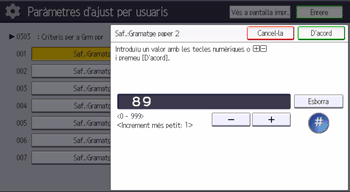 Il·lustració de pantalla del tauler d'operacions