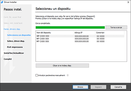 Il·lustració de l'instal·lador del driver