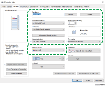 Ilustrace obrazovky ovladače