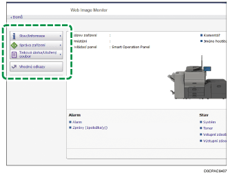 Ilustrace obrazovky webového prohlížeče