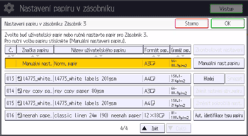 Ilustrace ovládacího panelu