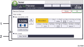 Číslovaná ilustrace ovládacího panelu zařízení