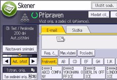 Ilustrace ovládacího panelu