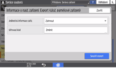 Ilustrace ovládacího panelu