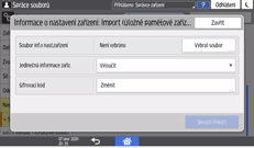 Ilustrace ovládacího panelu